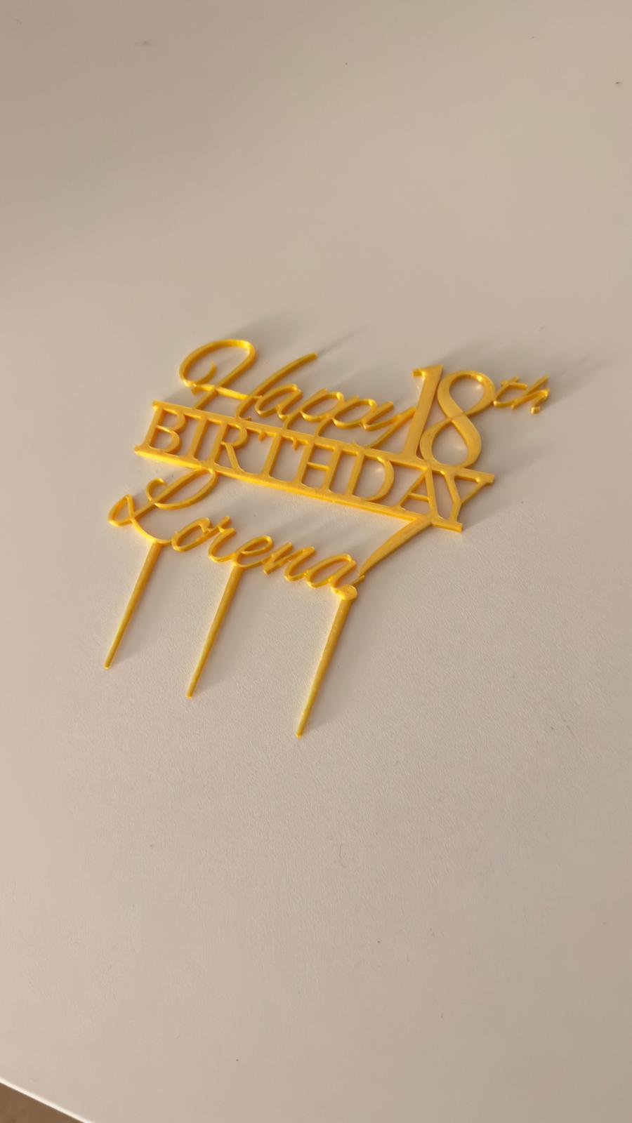 Tortentopper Happy Birthday Lorena